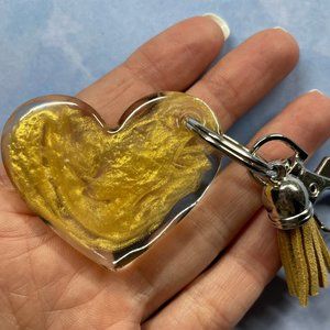 Gold Heart Keychain